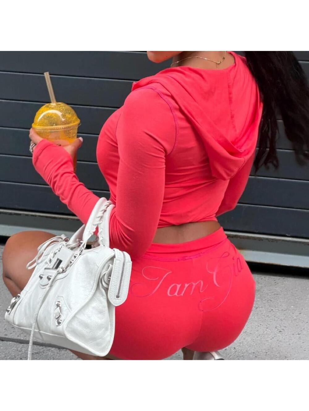 I.AM.GIA red Papaya shorts